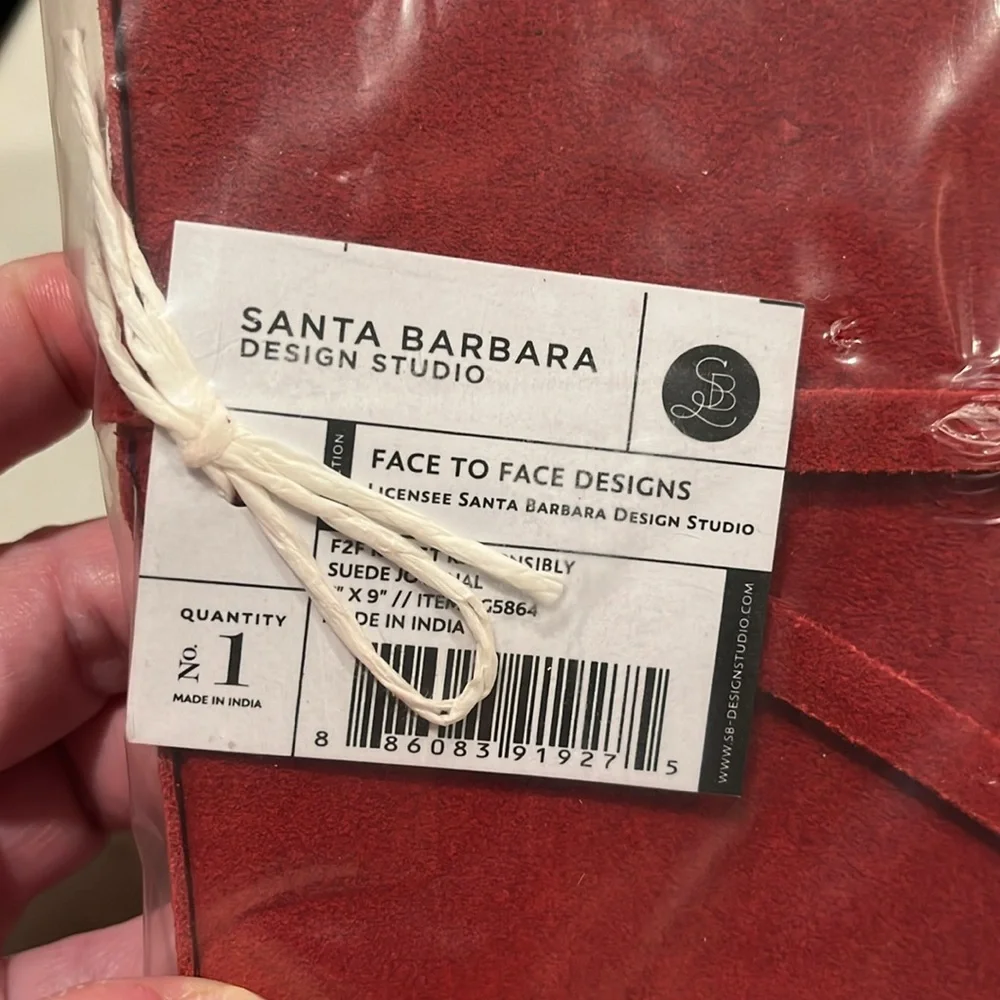 Face to Face Red Suede Journal - Gift Guide: Regift Responsibly/NWT